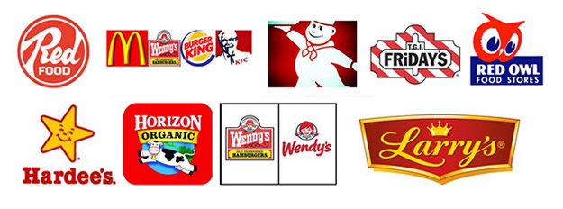 Logo Colors - Red Food and Restaurant Logos