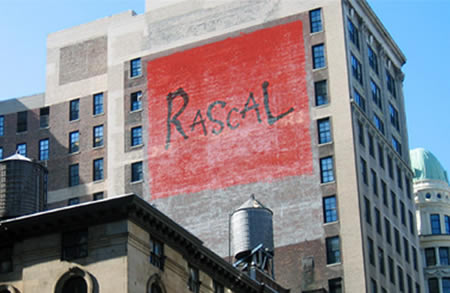 Racal painted on building
