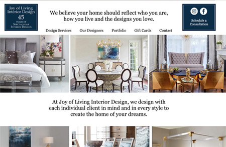 Joy of Living Design website